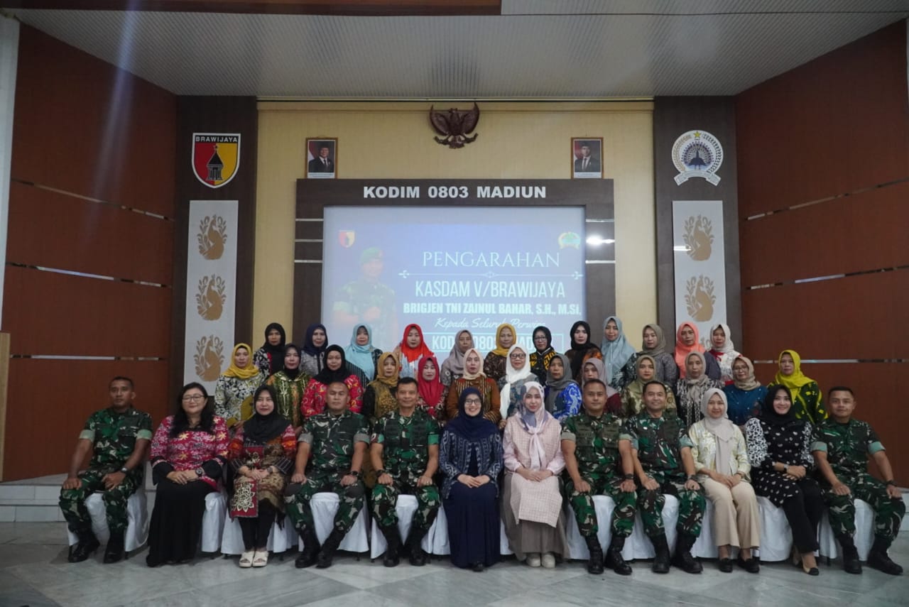 Kunjungi Kodim 0803/Madiun, Kasdam V/Brawijaya Tekankan Prajurit Teritorial Harus Dekat dan Dicintai Rakyat